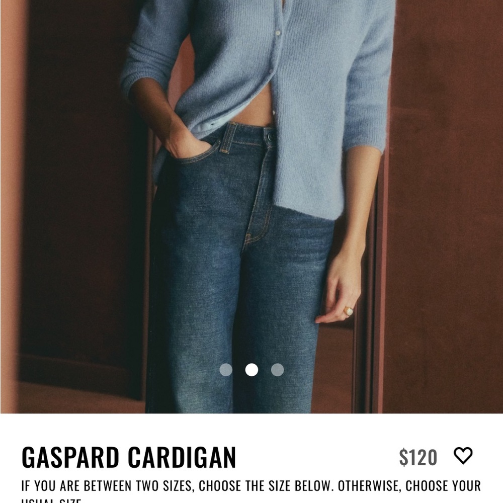 Gaspard Cardigan - Sezane - Vintage Blue - Picture 10 of 12